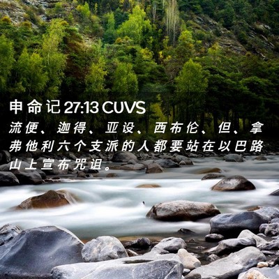 Picture 02 - 申 命 记 27:13 CUVS - 流 便 、 迦 得 、 亚 设 、 西 布 伦 - Bible Verse Picture