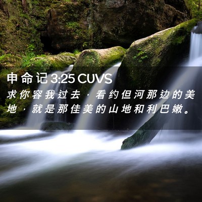 Picture 02 - 申 命 记 3:25 CUVS - 求 你 容 我 过 去 ， 看 约 但 河 那 - Bible Verse Picture