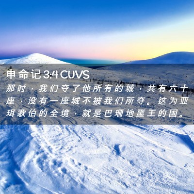 Picture 02 - 申 命 记 3:4 CUVS - 那 时 ， 我 们 夺 了 他 所 有 的 城 - Bible Verse Picture