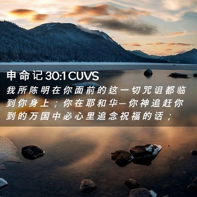 Picture 02 - 申 命 记 30:1 CUVS - 我 所 陈 明 在 你 面 前 的 这 一 切 - Bible Verse Picture