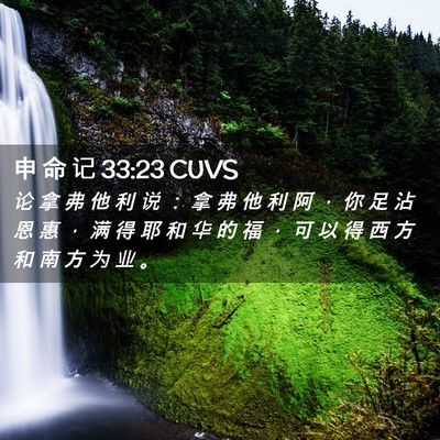 Picture 02 - 申 命 记 33:23 CUVS - 论 拿 弗 他 利 说 ： 拿 弗 他 利 阿 - Bible Verse Picture