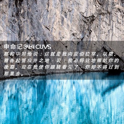 Picture 02 - 申 命 记 34:4 CUVS - 耶 和 华 对 他 说 ： 这 就 是 我 向 - Bible Verse Picture
