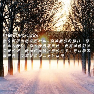 Picture 02 - 申 命 记 4:10 CUVS - 你 在 何 烈 山 站 在 耶 和 华 ─ 你 - Bible Verse Picture