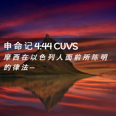 Picture 02 - 申 命 记 4:44 CUVS - 摩 西 在 以 色 列 人 面 前 所 陈 明 - Bible Verse Picture