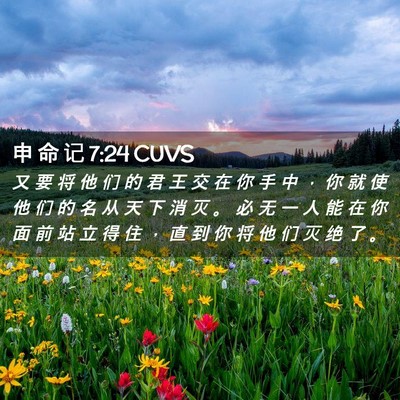 Picture 02 - 申 命 记 7:24 CUVS - 又 要 将 他 们 的 君 王 交 在 你 手 - Bible Verse Picture