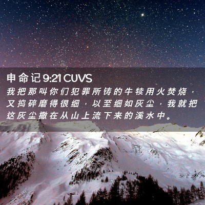 Picture 02 - 申 命 记 9:21 CUVS - 我 把 那 叫 你 们 犯 罪 所 铸 的 牛 - Bible Verse Picture