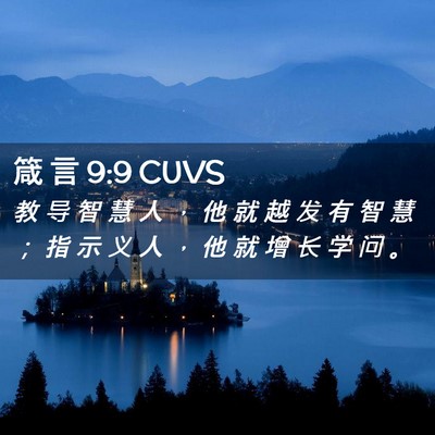 Picture 02 - 箴 言 9:9 CUVS - 教 导 智 慧 人 ， 他 就 越 发 有 智 - Bible Verse Picture