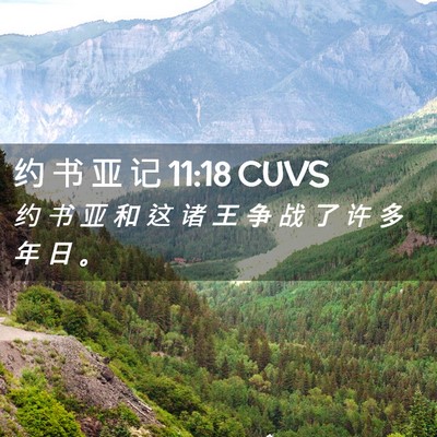 Picture 02 - 约 书 亚 记 11:18 CUVS - 约 书 亚 和 这 诸 王 争 战 了 许 多 - Bible Verse Picture