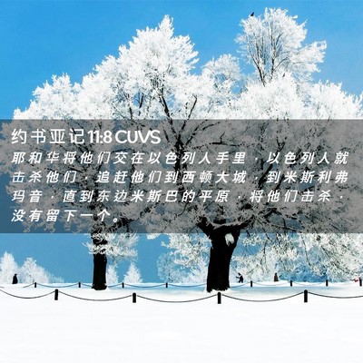 Picture 02 - 约 书 亚 记 11:8 CUVS - 耶 和 华 将 他 们 交 在 以 色 列 人 - Bible Verse Picture