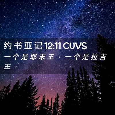 Picture 02 - 约 书 亚 记 12:11 CUVS - 一 个 是 耶 末 王 ， 一 个 是 拉 吉 - Bible Verse Picture