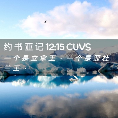 Picture 02 - 约 书 亚 记 12:15 CUVS - 一 个 是 立 拿 王 ， 一 个 是 亚 杜 - Bible Verse Picture