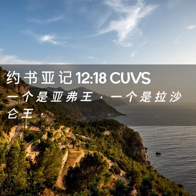 Picture 02 - 约 书 亚 记 12:18 CUVS - 一 个 是 亚 弗 王 ， 一 个 是 拉 沙 - Bible Verse Picture