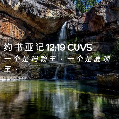 Picture 02 - 约 书 亚 记 12:19 CUVS - 一 个 是 玛 顿 王 ， 一 个 是 夏 琐 - Bible Verse Picture