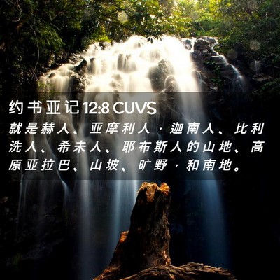 Picture 02 - 约 书 亚 记 12:8 CUVS - 就 是 赫 人 、 亚 摩 利 人 ， 迦 南 - Bible Verse Picture