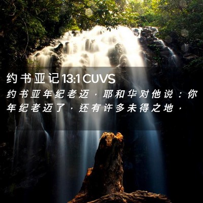 Picture 02 - 约 书 亚 记 13:1 CUVS - 约 书 亚 年 纪 老 迈 ， 耶 和 华 对 - Bible Verse Picture