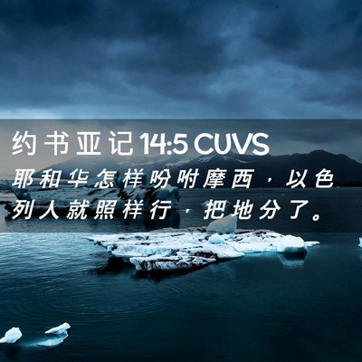 Picture 02 - 约 书 亚 记 14:5 CUVS - 耶 和 华 怎 样 吩 咐 摩 西 ， 以 色 - Bible Verse Picture