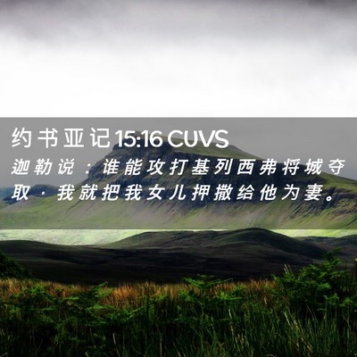 Picture 02 - 约 书 亚 记 15:16 CUVS - 迦 勒 说 ： 谁 能 攻 打 基 列 西 弗 - Bible Verse Picture