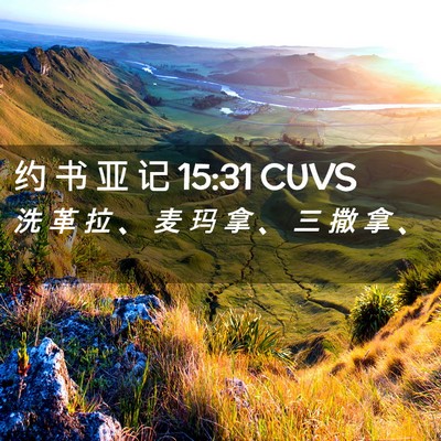 Picture 02 - 约 书 亚 记 15:31 CUVS - 洗 革 拉 、 麦 玛 拿 、 三 撒 拿 - Bible Verse Picture