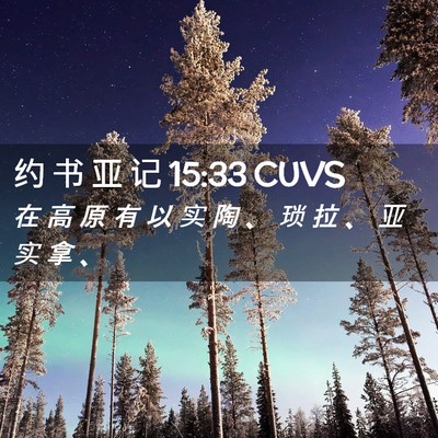 Picture 02 - 约 书 亚 记 15:33 CUVS - 在 高 原 有 以 实 陶 、 琐 拉 、 亚 - Bible Verse Picture