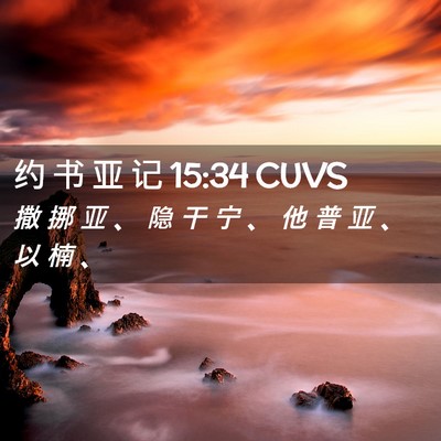 Picture 02 - 约 书 亚 记 15:34 CUVS - 撒 挪 亚 、 隐 干 宁 、 他 普 亚 、 - Bible Verse Picture