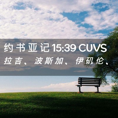 Picture 02 - 约 书 亚 记 15:39 CUVS - 拉 吉 、 波 斯 加 、 伊 矶 伦 - Bible Verse Picture