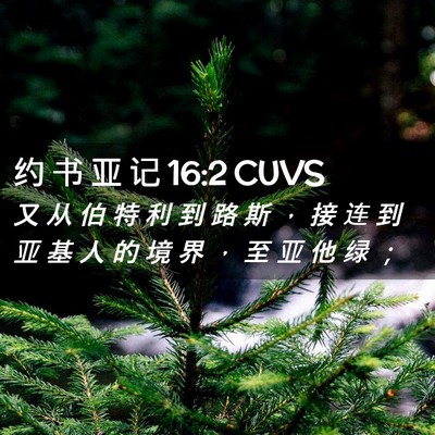 Picture 02 - 约 书 亚 记 16:2 CUVS - 又 从 伯 特 利 到 路 斯 ， 接 连 到 - Bible Verse Picture