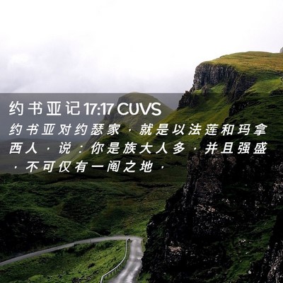 Picture 02 - 约 书 亚 记 17:17 CUVS - 约 书 亚 对 约 瑟 家 ， 就 是 以 法 - Bible Verse Picture