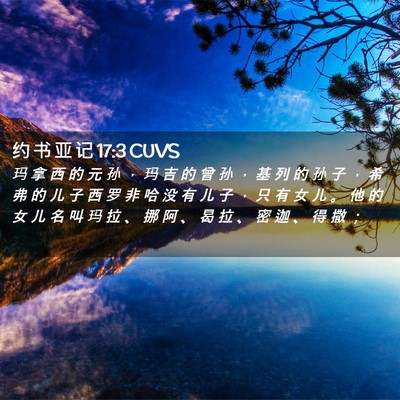 Picture 02 - 约 书 亚 记 17:3 CUVS - 玛 拿 西 的 元 孙 ， 玛 吉 的 曾 孙 - Bible Verse Picture