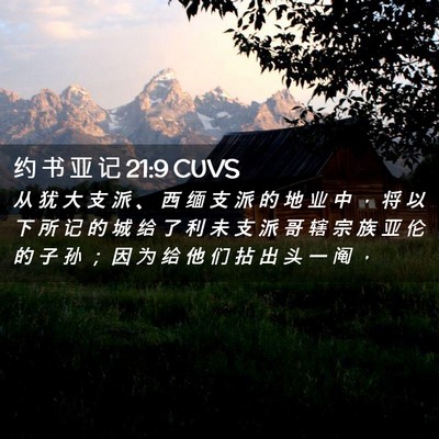 Picture 02 - 约 书 亚 记 21:9 CUVS - 从 犹 大 支 派 、 西 缅 支 派 的 地 - Bible Verse Picture