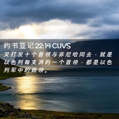 Picture 02 - 约 书 亚 记 22:14 CUVS - 又 打 发 十 个 首 领 与 非 尼 哈 同 - Bible Verse Picture