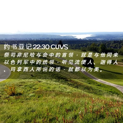 Picture 02 - 约 书 亚 记 22:30 CUVS - 祭 司 非 尼 哈 与 会 中 的 首 领 ， - Bible Verse Picture