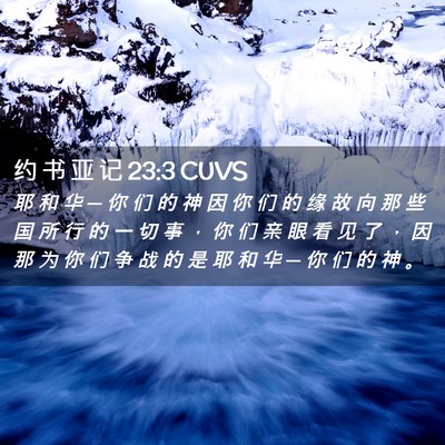 Picture 02 - 约 书 亚 记 23:3 CUVS - 耶 和 华 ─ 你 们 的 神 因 你 们 的 - Bible Verse Picture