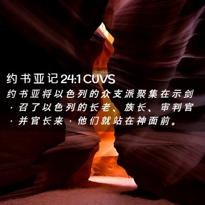Picture 02 - 约 书 亚 记 24:1 CUVS - 约 书 亚 将 以 色 列 的 众 支 派 聚 - Bible Verse Picture