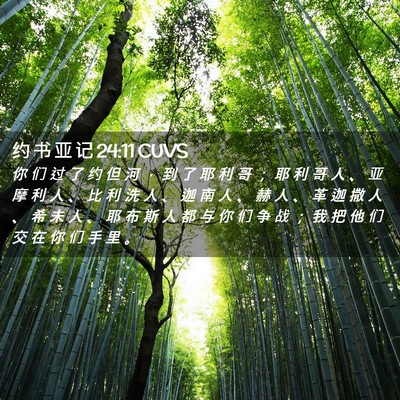 Picture 02 - 约 书 亚 记 24:11 CUVS - 你 们 过 了 约 但 河 ， 到 了 耶 利 - Bible Verse Picture