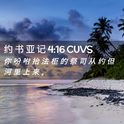 Picture 02 - 约 书 亚 记 4:16 CUVS - 你 吩 咐 抬 法 柜 的 祭 司 从 约 但 - Bible Verse Picture