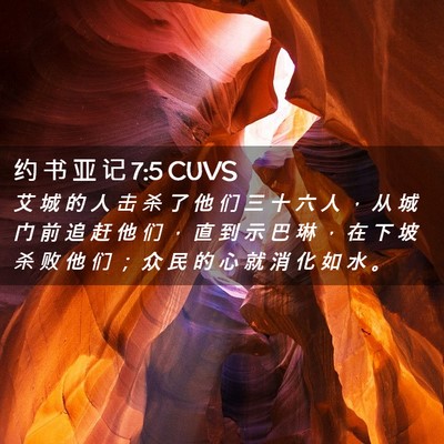 Picture 02 - 约 书 亚 记 7:5 CUVS - 艾 城 的 人 击 杀 了 他 们 三 十 六 - Bible Verse Picture