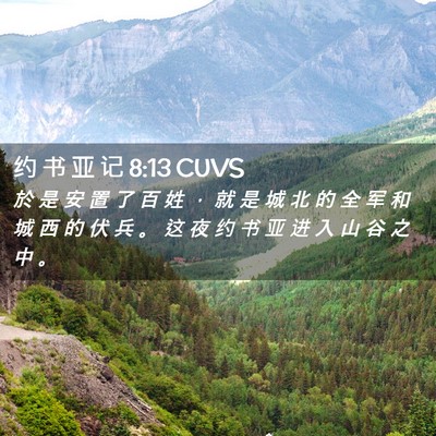 Picture 02 - 约 书 亚 记 8:13 CUVS - 於 是 安 置 了 百 姓 ， 就 是 城 北 - Bible Verse Picture