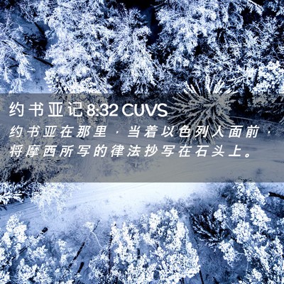 Picture 02 - 约 书 亚 记 8:32 CUVS - 约 书 亚 在 那 里 ， 当 着 以 色 列 - Bible Verse Picture