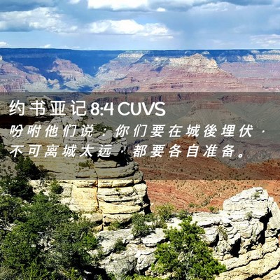 Picture 02 - 约 书 亚 记 8:4 CUVS - 吩 咐 他 们 说 ： 你 们 要 在 城 後 - Bible Verse Picture