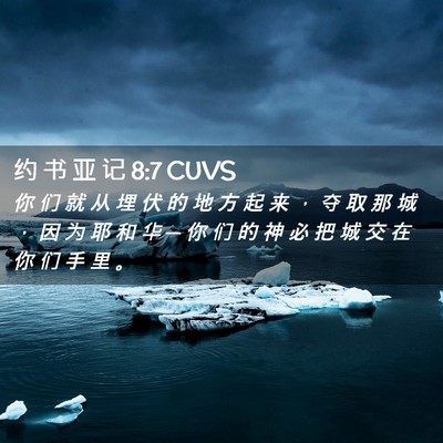 Picture 02 - 约 书 亚 记 8:7 CUVS - 你 们 就 从 埋 伏 的 地 方 起 来 ， - Bible Verse Picture