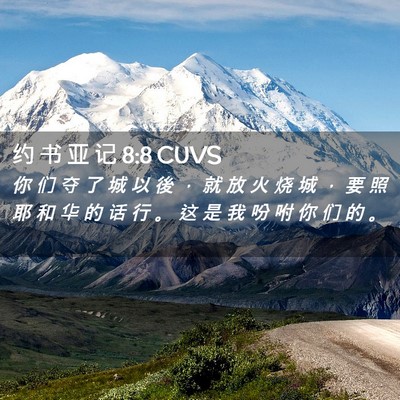 Picture 02 - 约 书 亚 记 8:8 CUVS - 你 们 夺 了 城 以 後 ， 就 放 火 烧 - Bible Verse Picture