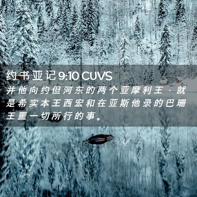 Picture 02 - 约 书 亚 记 9:10 CUVS - 并 他 向 约 但 河 东 的 两 个 亚 摩 - Bible Verse Picture