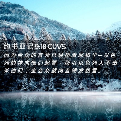 Picture 02 - 约 书 亚 记 9:18 CUVS - 因 为 会 众 的 首 领 已 经 指 着 耶 - Bible Verse Picture