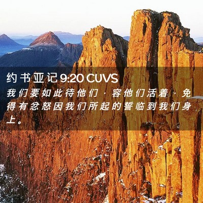 Picture 02 - 约 书 亚 记 9:20 CUVS - 我 们 要 如 此 待 他 们 ， 容 他 们 - Bible Verse Picture