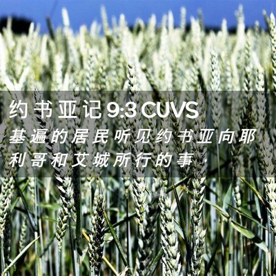 Picture 02 - 约 书 亚 记 9:3 CUVS - 基 遍 的 居 民 听 见 约 书 亚 向 耶 - Bible Verse Picture