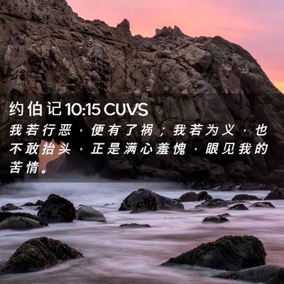 Picture 02 - 约 伯 记 10:15 CUVS - 我 若 行 恶 ， 便 有 了 祸 ； 我 若 - Bible Verse Picture