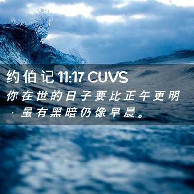 Picture 02 - 约 伯 记 11:17 CUVS - 你 在 世 的 日 子 要 比 正 午 更 明 - Bible Verse Picture