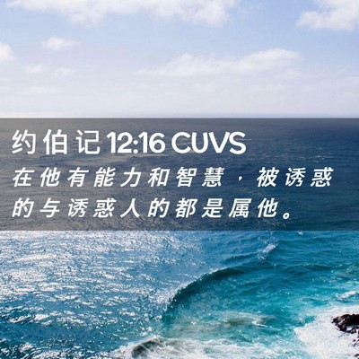 Picture 02 - 约 伯 记 12:16 CUVS - 在 他 有 能 力 和 智 慧 ， 被 诱 惑 - Bible Verse Picture