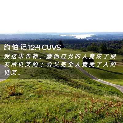 Picture 02 - 约 伯 记 12:4 CUVS - 我 这 求 告 神 、 蒙 他 应 允 的 人 - Bible Verse Picture