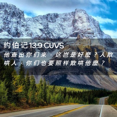 Picture 02 - 约 伯 记 13:9 CUVS - 他 查 出 你 们 来 ， 这 岂 是 好 麽 - Bible Verse Picture